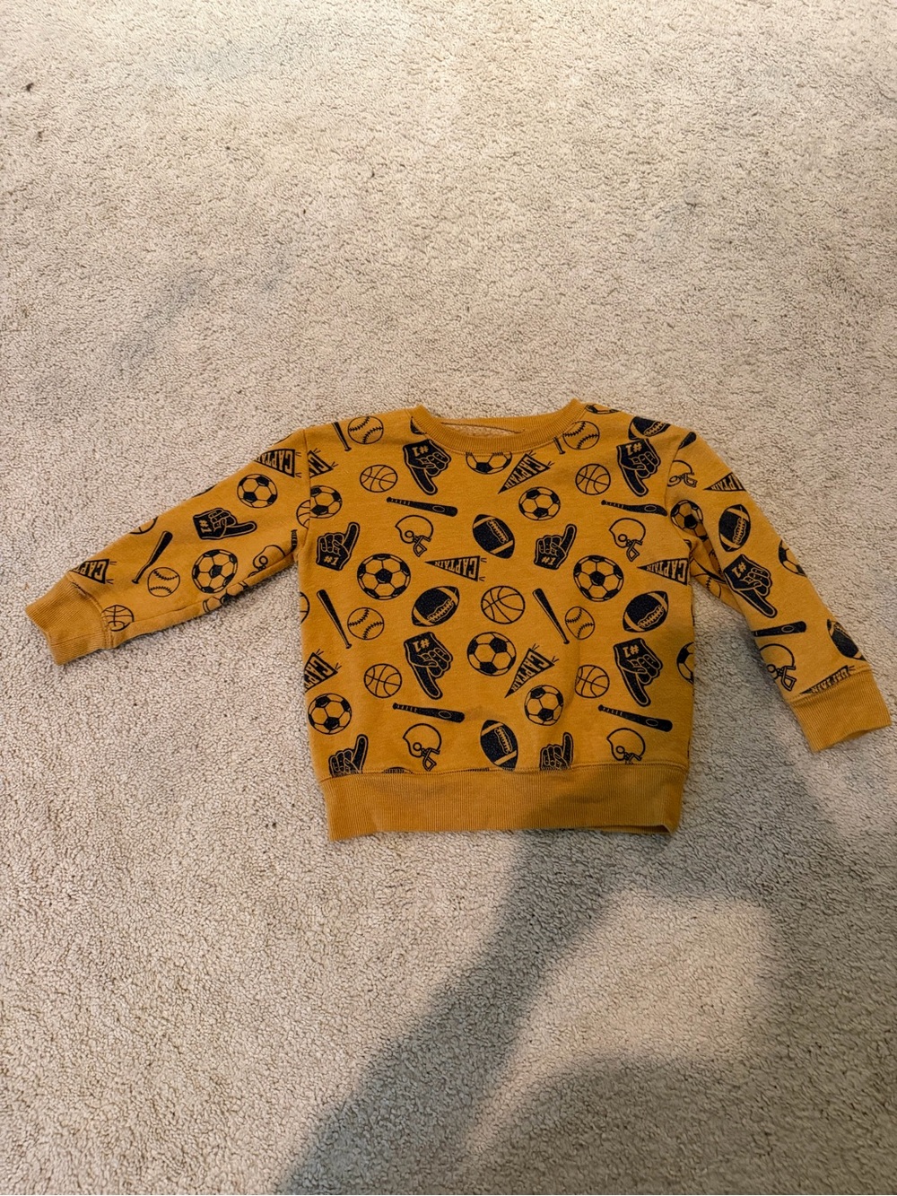jumping beans softest fleece Mustard Yellow Sports Icon Sweatshirt